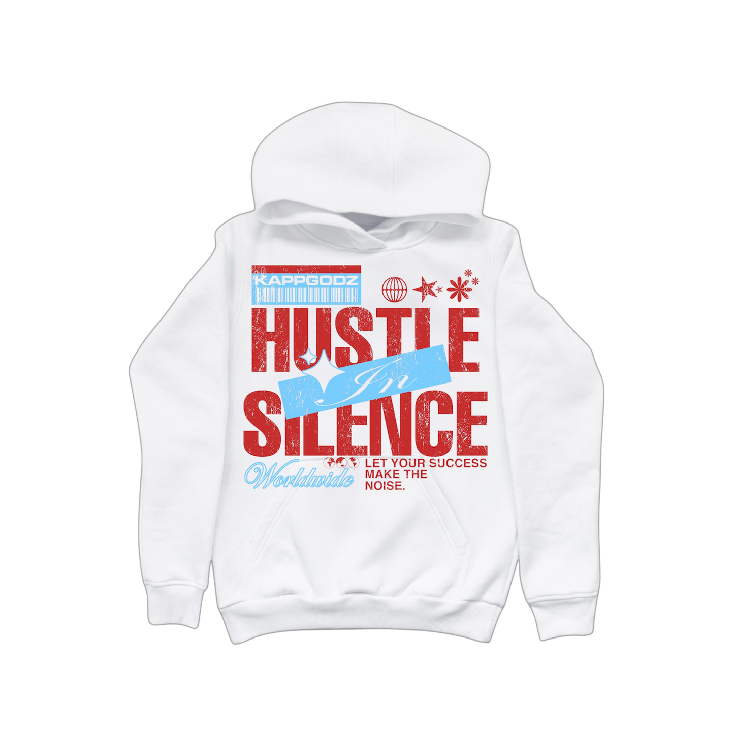 Hustle In Silence Worldwide Hoodie— KappGodz Apparel