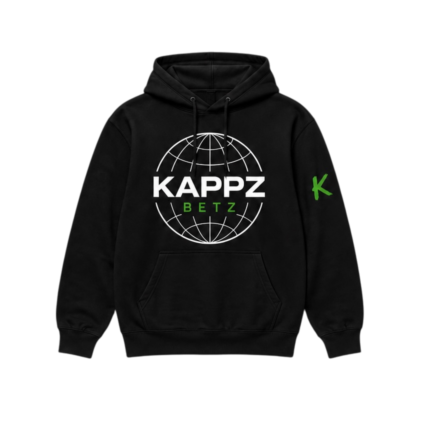 Kappz Betz Globe Logo Hoodie — Play Smart. Bet Smarter.